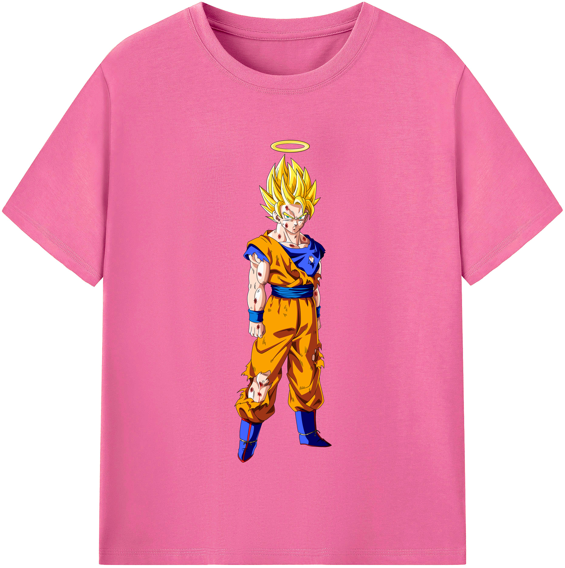 （画像用） ドラゴンボール 孫悟空（そん ごくう）Son Goku カカロット DRAGON BALL Kakarotto レディースカジュアルプリントTシャツ（綿100％）